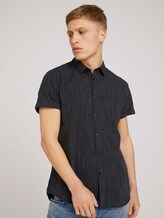 Kurzarmhemd mit Streifenmuster - Männer - black and white stripe Kurzarmhemd mit Streifenmuster - Männer - black and white stripe - 5 - TOM TAILOR Denim