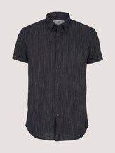 Kurzarmhemd mit Streifenmuster - Männer - black and white stripe Kurzarmhemd mit Streifenmuster - Männer - black and white stripe - 7 - TOM TAILOR Denim