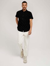 overhemd met korte mouwen en palmprint - Mannen - black mini palm leaf print overhemd met korte mouwen en palmprint - Mannen - black mini palm leaf print - 3 - TOM TAILOR Denim
