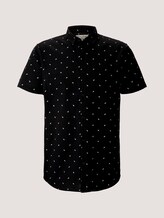overhemd met korte mouwen en palmprint - Mannen - black mini palm leaf print overhemd met korte mouwen en palmprint - Mannen - black mini palm leaf print - 7 - TOM TAILOR Denim