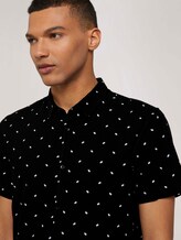 overhemd met korte mouwen en palmprint - Mannen - black mini palm leaf print overhemd met korte mouwen en palmprint - Mannen - black mini palm leaf print - 9 - TOM TAILOR Denim
