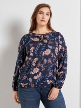 Bluse mit Blumenmuster - Frauen - navy floral design Bluse mit Blumenmuster - Frauen - navy floral design - 1 - My True Me