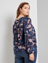 Bluse mit Blumenmuster - Frauen - navy floral design Bluse mit Blumenmuster - Frauen - navy floral design - 2 - My True Me