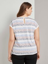 Gestreiftes T-Shirt aus Bio-Baumwolle - Frauen - blue multicolor stripe Gestreiftes T-Shirt aus Bio-Baumwolle - Frauen - blue multicolor stripe - 2 - My True Me