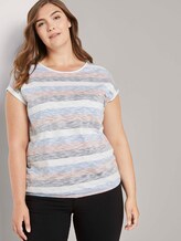 Gestreiftes T-Shirt aus Bio-Baumwolle - Frauen - blue multicolor stripe Gestreiftes T-Shirt aus Bio-Baumwolle - Frauen - blue multicolor stripe - 5 - My True Me