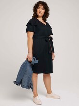Curvy - Midikleid mit Volant-Ärmeln - Frauen - deep black Curvy - Midikleid mit Volant-Ärmeln - Frauen - deep black - 3 - My True Me