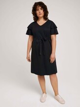 Curvy - Midikleid mit Volant-Ärmeln - Frauen - deep black Curvy - Midikleid mit Volant-Ärmeln - Frauen - deep black - 5 - My True Me
