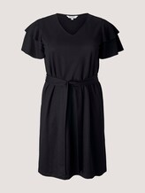 Curvy - Midikleid mit Volant-Ärmeln - Frauen - deep black Curvy - Midikleid mit Volant-Ärmeln - Frauen - deep black - 7 - My True Me