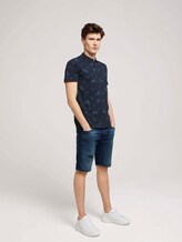 gemustertes Poloshirt - Männer - navy tonal shred flower print gemustertes Poloshirt - Männer - navy tonal shred flower print - 3 - TOM TAILOR Denim