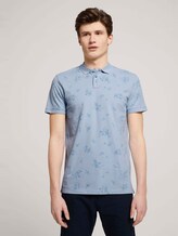 gemustertes Poloshirt - Männer - blue shredded flower print gemustertes Poloshirt - Männer - blue shredded flower print - 1 - TOM TAILOR Denim