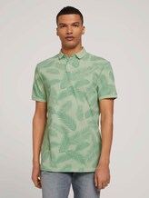 Gemustertes Poloshirt - Männer - mint palm leaves print Gemustertes Poloshirt - Männer - mint palm leaves print - 1 - TOM TAILOR Denim