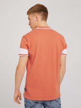 Poloshirt mit Streifenmuster - Männer - orange lobster Poloshirt mit Streifenmuster - Männer - orange lobster - 2 - TOM TAILOR Denim