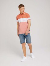 Poloshirt mit Streifenmuster - Männer - orange lobster Poloshirt mit Streifenmuster - Männer - orange lobster - 3 - TOM TAILOR Denim
