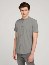 Kurzarmhemd mit Stehkragen - Männer - Greyish Shadow Olive Kurzarmhemd mit Stehkragen - Männer - Greyish Shadow Olive - 1 - TOM TAILOR Denim