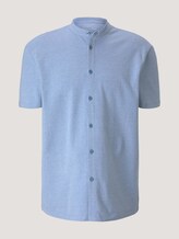 Kurzarmhemd mit Stehkragen - Männer - foggy blue melange Kurzarmhemd mit Stehkragen - Männer - foggy blue melange - 7 - TOM TAILOR Denim