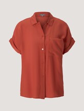 kurzärmlige Hemdbluse - Frauen - Rooibos Orange kurzärmlige Hemdbluse - Frauen - Rooibos Orange - 7 - Mine to five