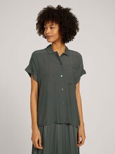 kurzärmlige Hemdbluse - Frauen - deep leaf green kurzärmlige Hemdbluse - Frauen - deep leaf green - 1 - Mine to five