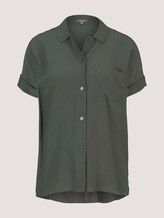 kurzärmlige Hemdbluse - Frauen - deep leaf green kurzärmlige Hemdbluse - Frauen - deep leaf green - 7 - Mine to five