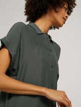 kurzärmlige Hemdbluse - Frauen - deep leaf green kurzärmlige Hemdbluse - Frauen - deep leaf green - 9 - Mine to five