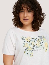 Print T-Shirt mit Bio-Baumwolle - Frauen - Whisper White Print T-Shirt mit Bio-Baumwolle - Frauen - Whisper White - 9 - My True Me