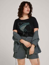 Print T-Shirt mit Bio-Baumwolle - Frauen - deep black Print T-Shirt mit Bio-Baumwolle - Frauen - deep black - 5 - My True Me