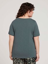 Print T-Shirt mit Bio-Baumwolle - Frauen - washed jasper green Print T-Shirt mit Bio-Baumwolle - Frauen - washed jasper green - 2 - My True Me