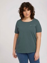 Print T-Shirt mit Bio-Baumwolle - Frauen - smart dark green Print T-Shirt mit Bio-Baumwolle - Frauen - smart dark green - 1 - My True Me