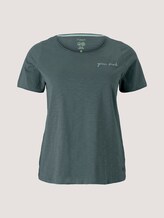 Print T-Shirt mit Bio-Baumwolle - Frauen - smart dark green Print T-Shirt mit Bio-Baumwolle - Frauen - smart dark green - 7 - My True Me