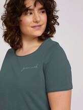 Print T-Shirt mit Bio-Baumwolle - Frauen - smart dark green Print T-Shirt mit Bio-Baumwolle - Frauen - smart dark green - 9 - My True Me