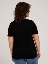 Print T-Shirt mit Bio-Baumwolle - Frauen - Black Print T-Shirt mit Bio-Baumwolle - Frauen - Black - 2 - My True Me