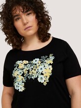Print T-Shirt mit Bio-Baumwolle - Frauen - Black Print T-Shirt mit Bio-Baumwolle - Frauen - Black - 9 - My True Me