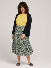 Jersey T-Shirt mit Knopfleiste - Frauen - mellow yellow melange Jersey T-Shirt mit Knopfleiste - Frauen - mellow yellow melange - 3 - My True Me