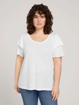 T-Shirt mit Rüschenärmel - Frauen - Whisper White T-Shirt mit Rüschenärmel - Frauen - Whisper White - 1 - My True Me