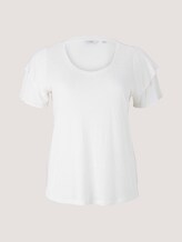 T-Shirt mit Rüschenärmel - Frauen - Whisper White T-Shirt mit Rüschenärmel - Frauen - Whisper White - 7 - My True Me