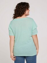 T-Shirt mit Rüschenärmel - Frauen - pale mint T-Shirt mit Rüschenärmel - Frauen - pale mint - 2 - My True Me