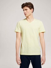 gestreiftes T-Shirt - Männer - yellow white yd melange stripe gestreiftes T-Shirt - Männer - yellow white yd melange stripe - 1 - TOM TAILOR Denim