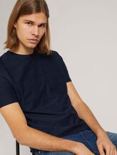 strukturiertes T-Shirt - Männer - Sky Captain Blue strukturiertes T-Shirt - Männer - Sky Captain Blue - 5 - TOM TAILOR Denim