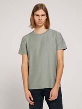 strukturiertes T-Shirt - Männer - Greyish Shadow Olive strukturiertes T-Shirt - Männer - Greyish Shadow Olive - 1 - TOM TAILOR Denim