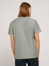 strukturiertes T-Shirt - Männer - Greyish Shadow Olive strukturiertes T-Shirt - Männer - Greyish Shadow Olive - 2 - TOM TAILOR Denim
