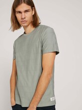 strukturiertes T-Shirt - Männer - Greyish Shadow Olive strukturiertes T-Shirt - Männer - Greyish Shadow Olive - 5 - TOM TAILOR Denim