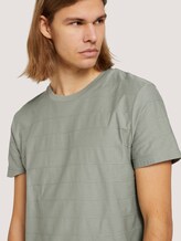 strukturiertes T-Shirt - Männer - Greyish Shadow Olive strukturiertes T-Shirt - Männer - Greyish Shadow Olive - 9 - TOM TAILOR Denim
