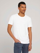 strukturiertes T-Shirt - Männer - White strukturiertes T-Shirt - Männer - White - 1 - TOM TAILOR Denim