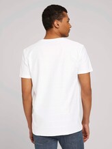 strukturiertes T-Shirt - Männer - White strukturiertes T-Shirt - Männer - White - 2 - TOM TAILOR Denim