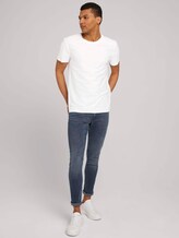 strukturiertes T-Shirt - Männer - White strukturiertes T-Shirt - Männer - White - 3 - TOM TAILOR Denim