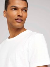 strukturiertes T-Shirt - Männer - White strukturiertes T-Shirt - Männer - White - 9 - TOM TAILOR Denim