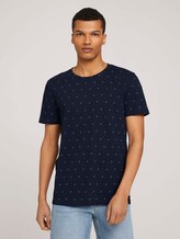 gemustertes T-Shirt - Männer - navy dot triangle print gemustertes T-Shirt - Männer - navy dot triangle print - 1 - TOM TAILOR Denim