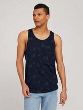 gemustertes Tanktop mit Bio-Baumwolle - Männer - navy tonal shred flower print gemustertes Tanktop mit Bio-Baumwolle - Männer - navy tonal shred flower print - 1 - TOM TAILOR Denim
