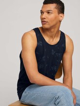 gemustertes Tanktop mit Bio-Baumwolle - Männer - navy tonal shred flower print gemustertes Tanktop mit Bio-Baumwolle - Männer - navy tonal shred flower print - 5 - TOM TAILOR Denim