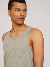 gemustertes Tanktop mit Bio-Baumwolle - Männer - olive shredded flower print gemustertes Tanktop mit Bio-Baumwolle - Männer - olive shredded flower print - 9 - TOM TAILOR Denim