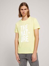 T-Shirt mit Bio-Baumwolle - Männer - cream yellow T-Shirt mit Bio-Baumwolle - Männer - cream yellow - 1 - TOM TAILOR Denim